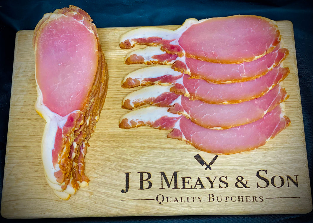 Top quality dry cured smoked bacon, locally sourced in Leeds. A definite winner, and an essential breakfast ingredient!